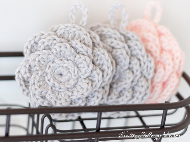 Flower Blossoms Reusable Crochet Face Scrubbies free crochet pattern