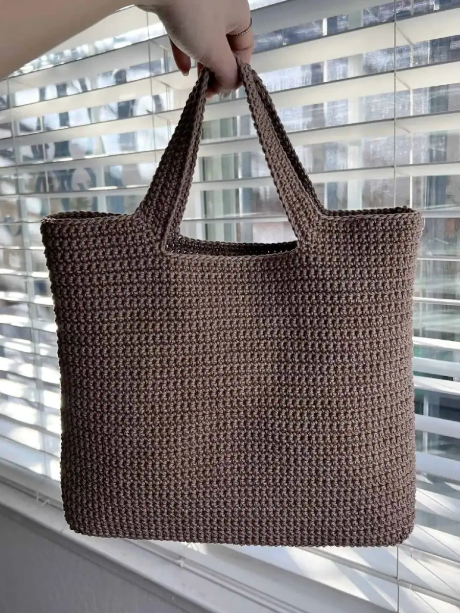 Simple Crochet Tote Bag free crochet pattern