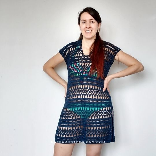 Summer Beach Cover Up Dress free crochet pattern