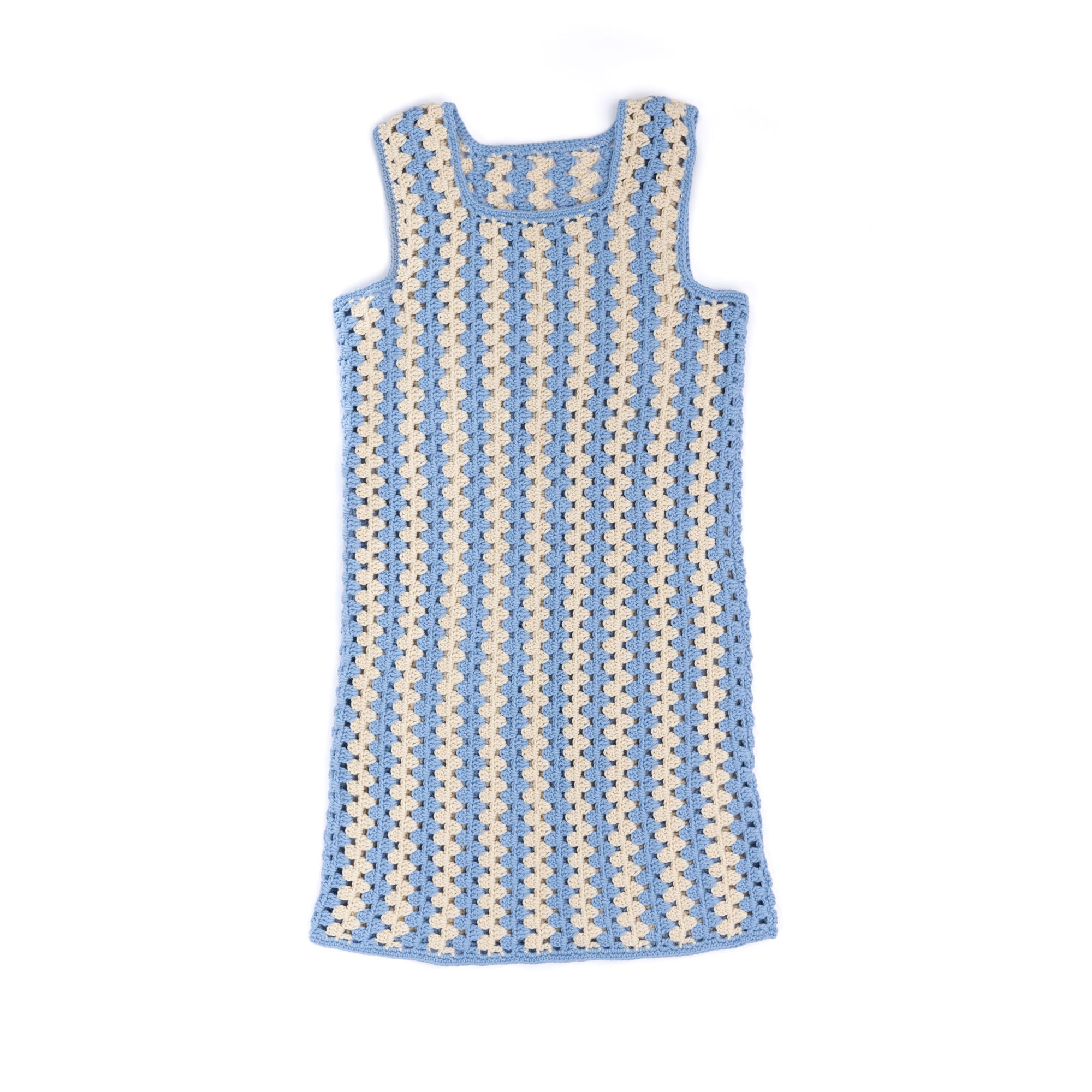 Caron Granny Stripes Tank Dress free crochet pattern