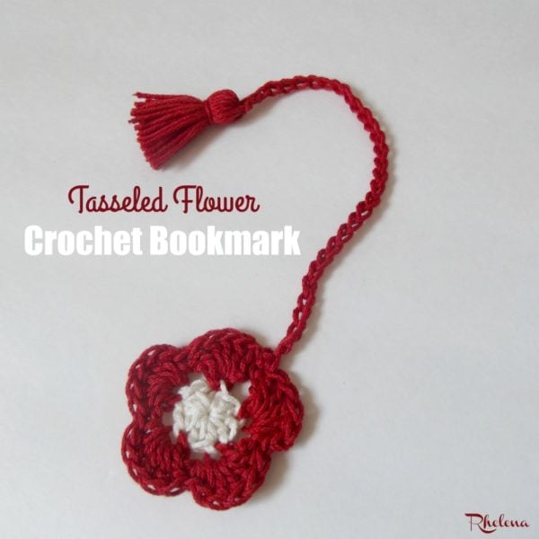 Tasseled Flower Bookmark free crochet pattern
